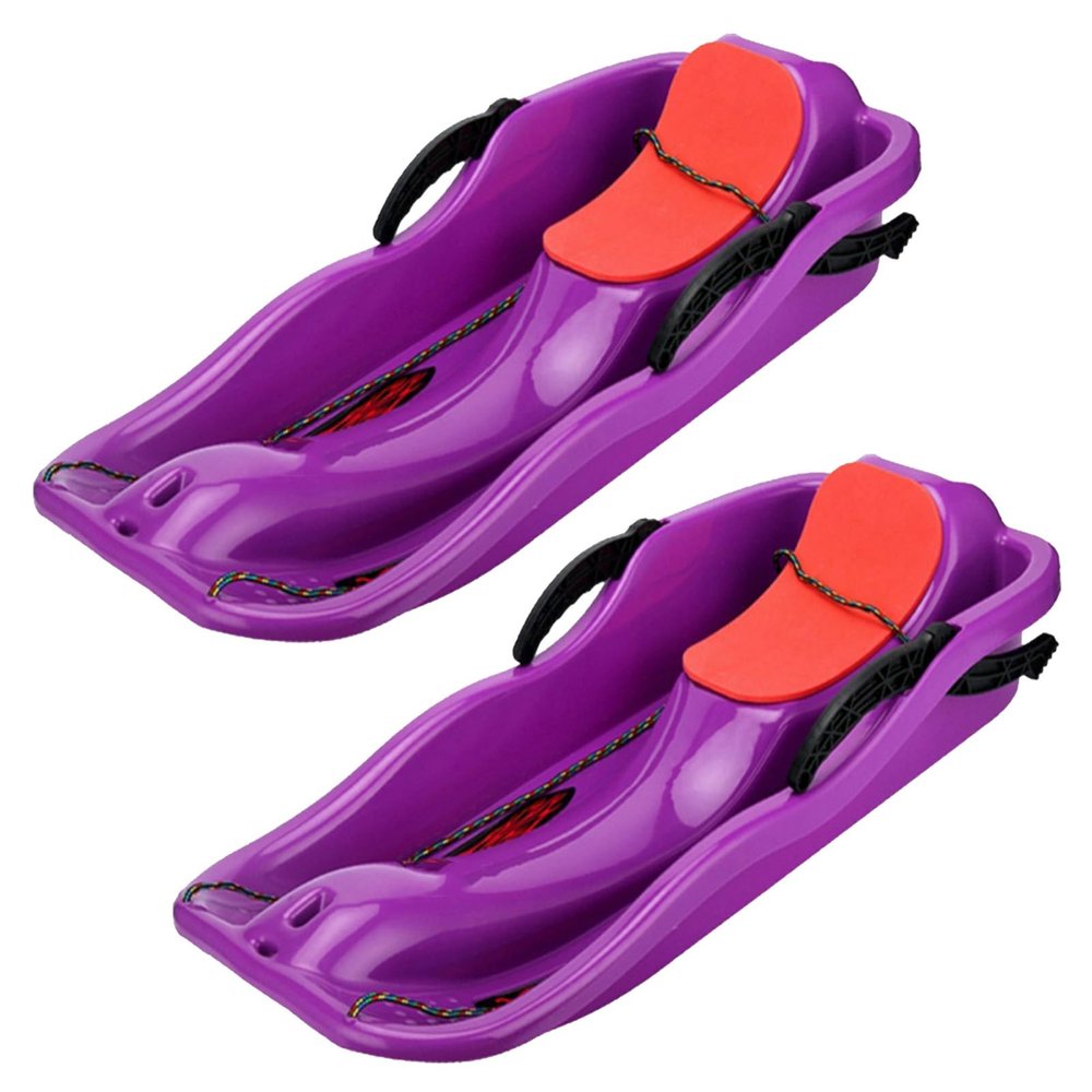 Children's Sledge, Thickened Double Sledge, Winter Sledge, Double Handle Sledge Board, Anti-Freezing Wear Sledge
