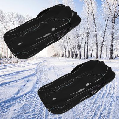 Children's Sledge, Two-Person Sledge, Frost-Resistant and Hard-Wearing Sledge, Thickened Winter Sledge, Sledge with Backrest and Pull Rope