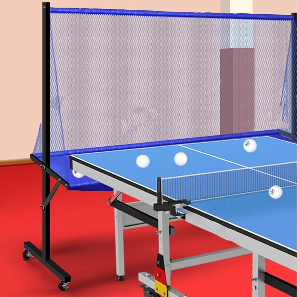 HDYZJQ Professional Table Tennis Ball Catch Net-Rolling Ping Pong Table Net, Ping Pong Catch Net for Any Table 72 to 82 Inch, Training Grounds Table Tennis Ball Catch Net Collector(Black)