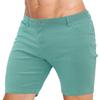 TUREFACE Green Jean Shorts Casual Slim Fit Stretch Workout Denim Short Lightweight Summer Jorts(32) view 2