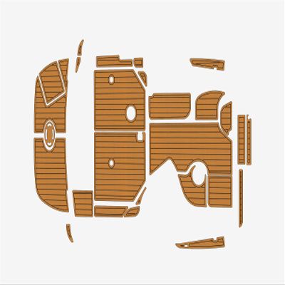 ATDEK 2001-2009 Sea Ray 280 Sundancer Cockpit & Swim Platform 1/4 6mm eva Faux Teak Deck Surfing Boat Fishing Boat Motorcycle Hurts crapet Non-Slip mat Floor (Brown Over Black)