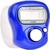 GANPUB Blue LED Digital Row Counter,5 Digit Display Counter Clicker,Handheld Number Click Counter,Finger Tally Counter,Electronic Finger Counter Hand Tally Counter with Ring for GolfTrack and Field