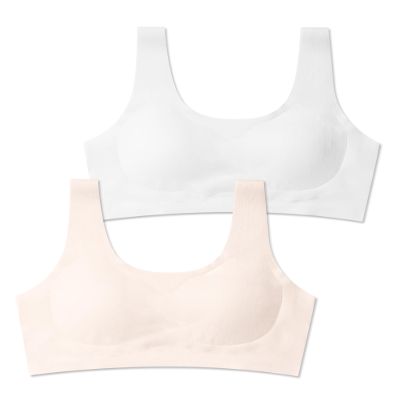 SALIA GIRL Training Bras for Girls 10-16 Sports Seamless Bra Design with Removable Padding Bras-Large (2Pack)