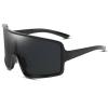 mincl Oversized Wrap Around Sport Sunglasses for Women Men, Futuristic Curved Lens Shades, Y2K Trendy Shield Sun Glasses (black) view 2