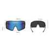 mincl Oversized Wrap Around Sport Sunglasses for Women Men, Futuristic Curved Lens Shades, Y2K Trendy Shield Sun Glasses (black) view 4