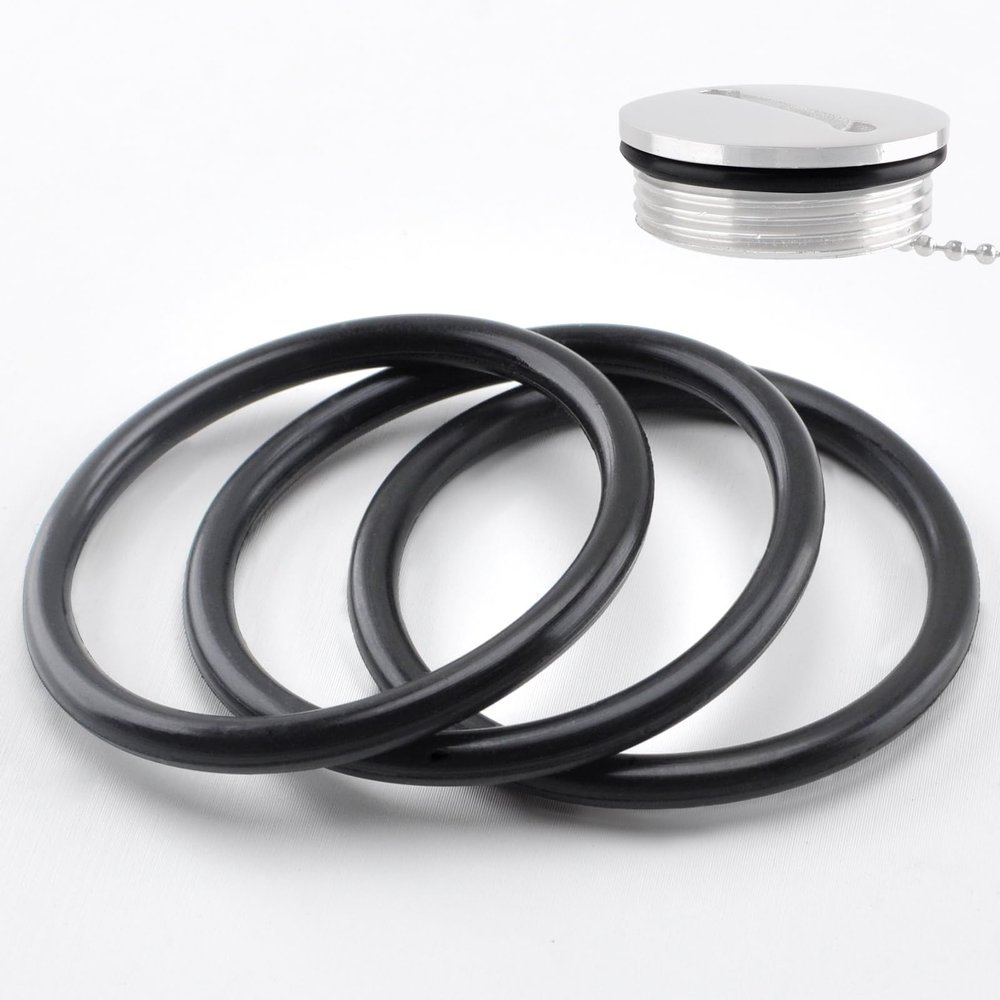 3pcs Boat Deck Fill Cap O-Ring Gaskets, 1.5 Inch Rubber Fuel Cap Seal Rings for Gas, Water, Diesel Ports (Compatible with 66061-3 / 0513DP8) Boat Gas Cap Replacement Gaskets