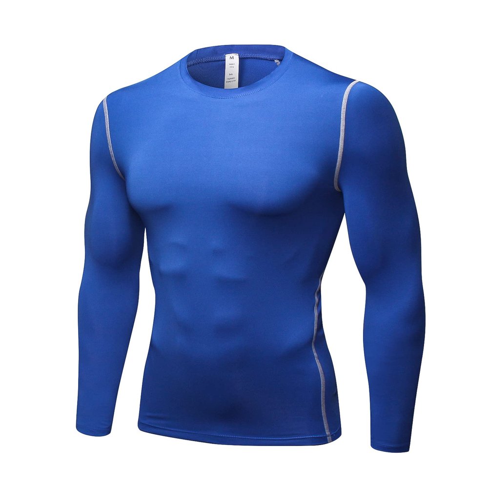 Men's Athletic Compression Shirts Long Sleeve Cool Dry Workout Running Tops Baselayer Undershirts