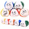 Small Cartoon Expression Sandbag, PU Material Kid's Tailgating Toss Games Props Round Sand Bag (10pcs of 5 Colors) view 1