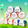 Small Cartoon Expression Sandbag, PU Material Kid's Tailgating Toss Games Props Round Sand Bag (10pcs of 5 Colors) view 2