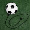 Luejnbogty Soccer Training Ball Adjustable Bungee Elastic Training Ball with Rope Size 4 Football for Training Playing Sports, Black & white view 4