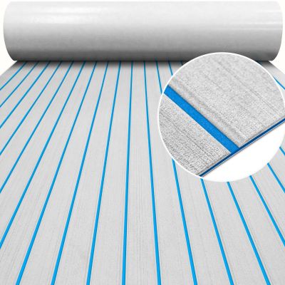 Hzkaicun Boat Flooring EVA Foam Boat Decking Faux Teak Self-Adhesive Marine Decking 94.5" x 45.2"/35.4"/21.6" Non-Slip Mat Foam Boat Carpet for Fishing Boat Motorboat RV Yacht Kayak Jet ski