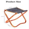 ALturN Portable Chair,fold up Stool, Portable Aluminum Alloy Oxford, Outdoor Small Folding Chair for Camping,BBQ,Fishing,Hiking,Beach,Garden, Orange view 2