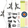 60" Recurve Bowfishing Kits with Reel for Adults Youth Hunting Bow Aluminium Bow Riser 30lbs-55lbs Right-Handed Bow (35LBS) view 1