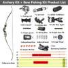 60" Recurve Bowfishing Kits with Reel for Adults Youth Hunting Bow Aluminium Bow Riser 30lbs-55lbs Right-Handed Bow (35LBS) view 2