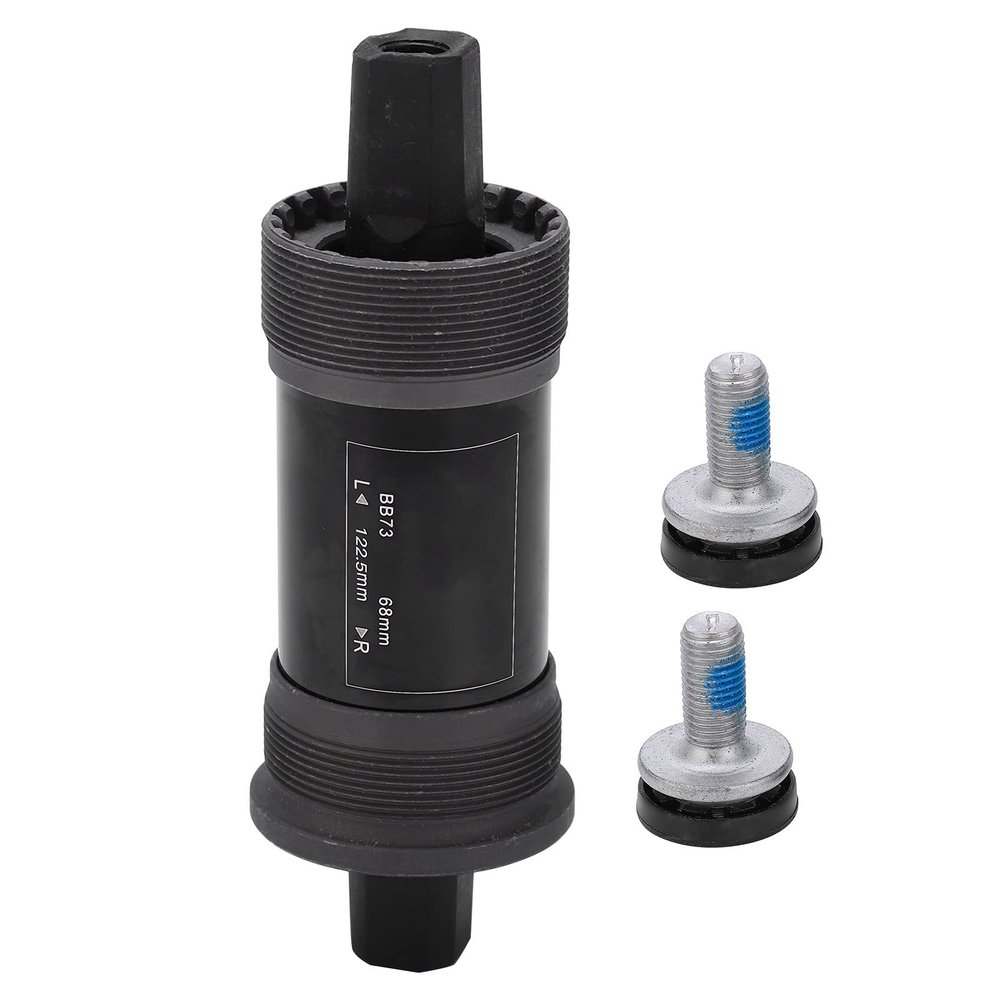 Gavigain Bike Bottom Bracket, Mountain Bike Sealed Bottom Bracket, 68mm Steel Axis with Screw for Square Hole Crank (110.5MM)