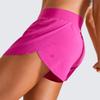 CRZ YOGA High Waisted Split Running Shorts for Women 3" - Comfy Mesh Liner for Workout Athletic GymTrack Quick Dry Hibiscus Purple Medium view 4