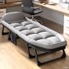 YVYKFZD Camping Cots for Adults, 6-Position Folding Camping Bed, Portable Sleeping Cots with Cushion Comfortable, Side Pockets, Supports 264.5 lbs (Size : 200x70x40cm) view 2