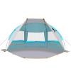 Unicamper Beach Tent 2-3 Person Sun Shelter UPF 50+ with Extended Waterproof Pe Floor & 3 Mesh Roll Up Windows Fits, Portable Beach Shade Easy Setup for Outdoor Camping, Indoor, Fishing, Yard. (Blue) view 1