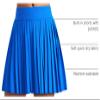 CRZ YOGA Girls Pleated Athletic Skirts Sparkle Blue XX-Large view 4