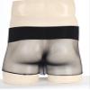 YiZYiF Men's See Through Mesh Boxer Briefs Elephant Nose Open Closed Sheath Panties Shorts Underwear Black&Opening Sheath One Size view 4