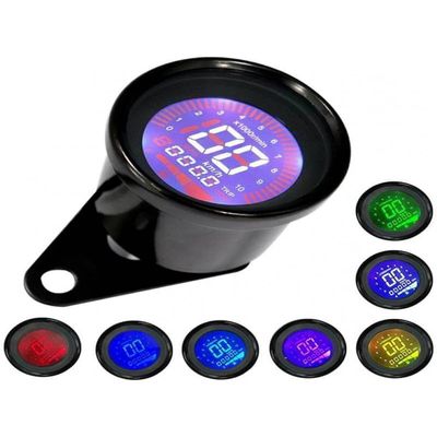 Acube Mart Bike Digital Meter Speed Odometer Oil Meter Hour Speedometer LCD Tachometer Instrument Black Digital Speedometer (Universal for Bike Universal for Bike)