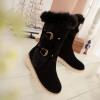 GUNIYIFS Womens Winter Snow Boots Faux Suede Warm Fur Lined Boots Mid-Calf Boots Anti-Slip Comfortable Dress Party Boots view 3
