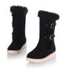 GUNIYIFS Womens Winter Snow Boots Faux Suede Warm Fur Lined Boots Mid-Calf Boots Anti-Slip Comfortable Dress Party Boots view 4