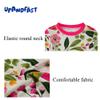 upandfast Girl's Long Sleeve Rashguard UPF 50+ Two Piece Swimwear Set (Rose Flower, 8 Years) view 4