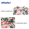 upandfast Toddler and Little Girl's Swimwear UV Protection Long Sleeve 2 Piece Rashguard (Green Pink, 5 Years) view 4