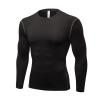 LEICHR Men's Athletic Compression Shirts Black Long Sleeve Cool Dry Workout Running Tops Baselayer Undershirts view 1