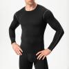 LEICHR Men's Athletic Compression Shirts Black Long Sleeve Cool Dry Workout Running Tops Baselayer Undershirts view 2