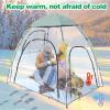 Large Clear Tents for Outside 2 Person, Sports Tent Waterproof Cold Weather,Outdoor Clean Pop up Camping Tent,Rain Sun Shelter for Watching Sports Events,Hiking,Fishing,Camping with Sealed Floor. view 3