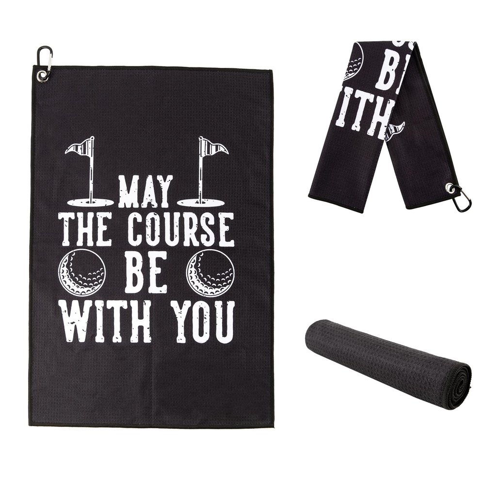 Golf Towel,Printed Golf Towels for Golf Bags with Clip,Golf Accessories Funny Golf Gifts For Men Golfers,Husband Boyfriend Dad,Birthday Gifts For Golf Fan-I Use This Towel to Wash My Balls (Golf#2)