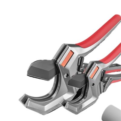 Hand Tools Pipe Cutter Pipe Scissors SK5 Material With Treatment Ratchet PVC/PU/PP/PE Hose Pipe Cutter Scissors Electric Line (Color : Add blade)
