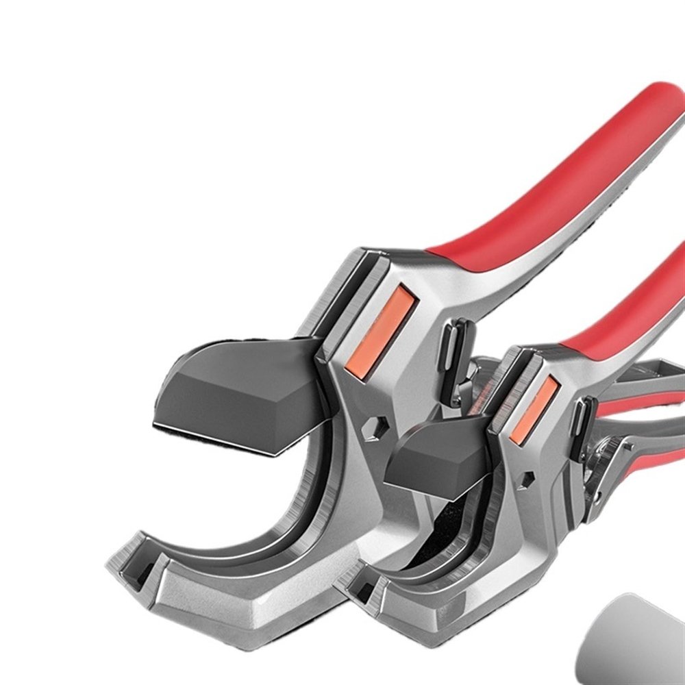 Hand Tools Pipe Cutter Pipe Scissors SK5 Material With Treatment Ratchet PVC/PU/PP/PE Hose Pipe Cutter Scissors Electric Line (Color : Add blade)