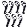 Andux 7Pack Golf Wedge Irons Club Head Covers Degree NO. on Both Sides Long Neck with Zipper Black/White view 1