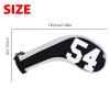 Andux 7Pack Golf Wedge Irons Club Head Covers Degree NO. on Both Sides Long Neck with Zipper Black/White view 3