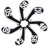 Andux 7Pack Golf Wedge Irons Club Head Covers Degree NO. on Both Sides Long Neck with Zipper Black/White view 4