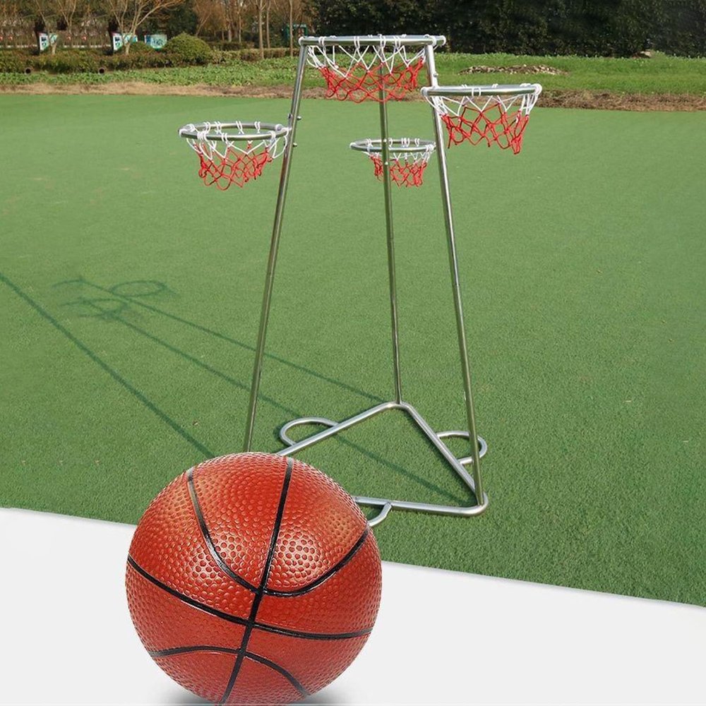 HAIXHX Floor-Standing Basketball Passing Trainer, Basketball Practice Aids for Schools Basketball Halls, Precision Sports Equipment, Stable & Removable Passing Circle Stand