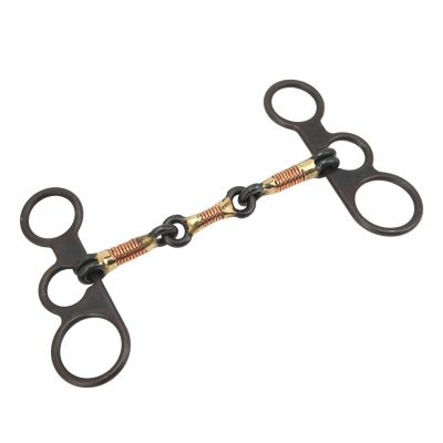 Horse Snaffle Bit, Carbon Steel Copper Ring, Western Style Leaf Pattern Horse Mouth Snaffle, Anti Biting Mouth Bit, Snaffle Bit Horse Bit Buckle for Horse Farm Outdoor Training