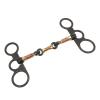 Horse Snaffle Bit, Carbon Steel Copper Ring, Western Style Leaf Pattern Horse Mouth Snaffle, Anti Biting Mouth Bit, Snaffle Bit Horse Bit Buckle for Horse Farm Outdoor Training view 1