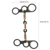 Horse Snaffle Bit, Carbon Steel Copper Ring, Western Style Leaf Pattern Horse Mouth Snaffle, Anti Biting Mouth Bit, Snaffle Bit Horse Bit Buckle for Horse Farm Outdoor Training view 2