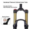 MirOdo 26/27.5/29Mountain Bike Suspension Fork Magnesium Alloy Shock Absorption Bike Fork 9mm QR 120mm Travel Tapered Tube Disc Brake Remote Lockout Air Forks (Size : 27.5") view 4