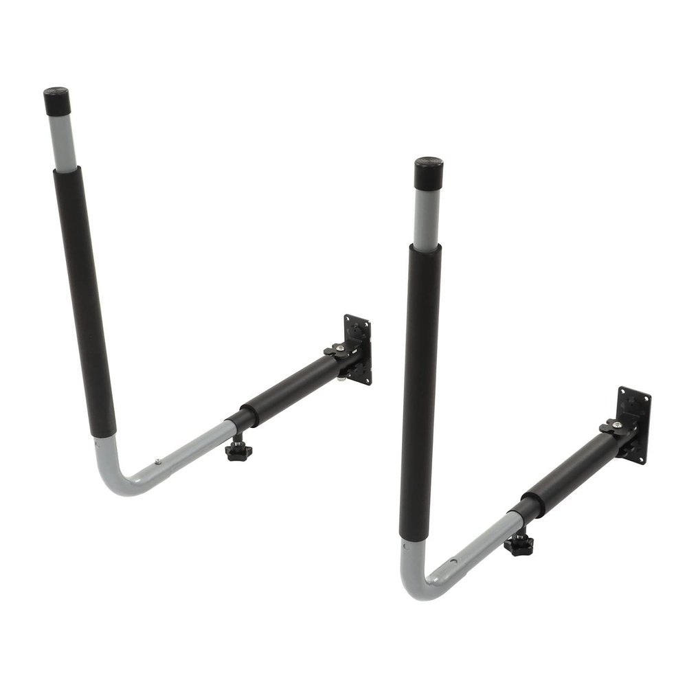 XHTLLO Kayak Storage Rack, Heavy Duty Wall Mount Kayak Hooks, EVA Protective Foam Extendable Length Canoe Hangers, for Canoe, Ladder, Folding Chairs, Surfboard