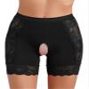 easyforever Women's High Waist Cut Out Slip Shorts Underwear Stretchy Boyshorts Briefs Knickers Black XX-Large view 1