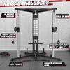 DONOW Cable Crossover Machine, Cable Fly Machine Home Gym System Workout Station with Dual Pulley System Pull-Up Bar Cable Bar and LAT Pull Down System (DN-5011) view 2