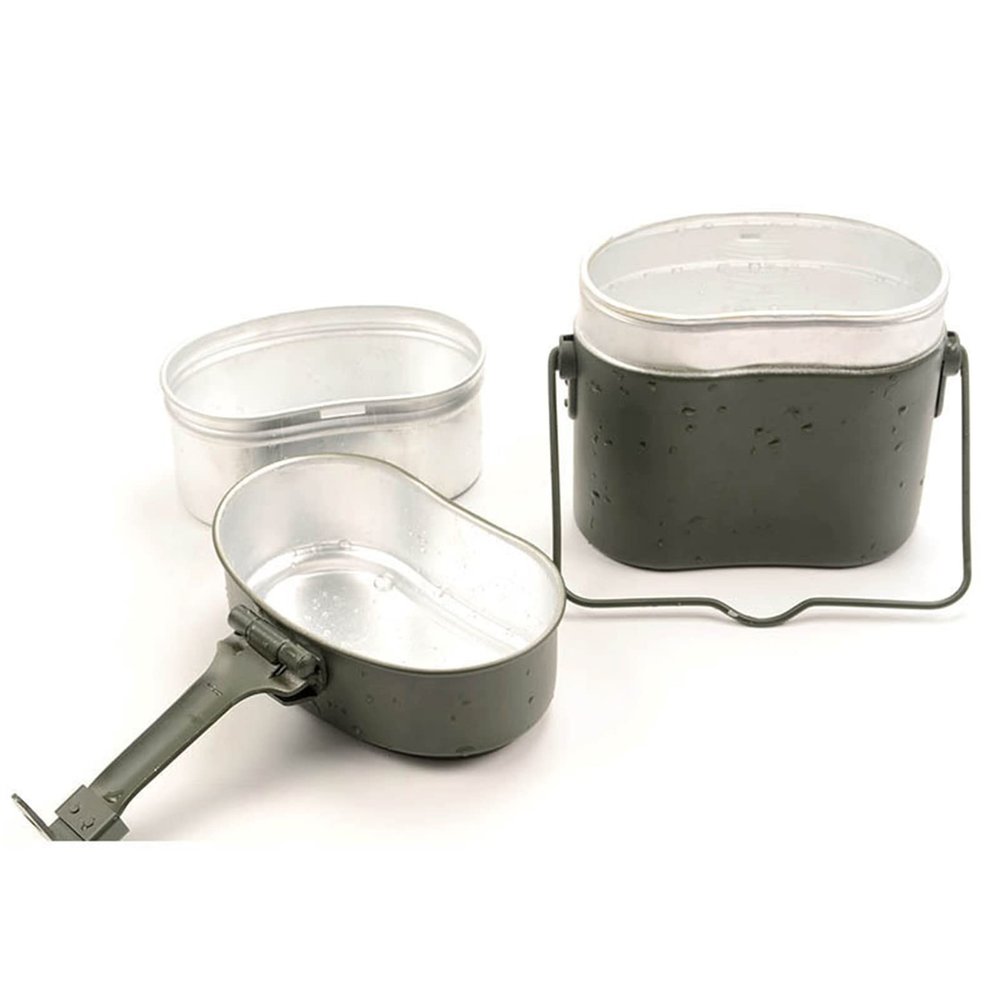 Aluminum Alloy Military Mess Tin, Portable Outdoor Camping Lunch Box German Military Style for Camping Hiking Backpacking Travel Outdoor Cooking
