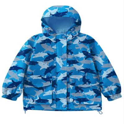 Avoogue Girls Boys Rain Jacket Waterproof Lined Rain Coat Windbreaker Lightweight Hooded Toddler Cute Rainjackets With Pockets 7-8T