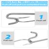 BLUEWING 24in Push and Pull Fishing Dehooker Stainless Steel Fish Hook Remover Big Game Heavy Duty Saltwater Dehooking Tool Twist Resistance Design, Blue view 3