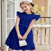 Arshiner Royal Blue Dress for Girls Summer Formal Graduation Preppy Elegant Dresses Size 10-12 view 4